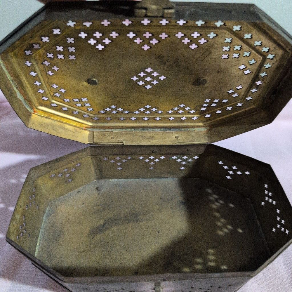 Bronze Octagonal Jewelry Organizer One Size - Picture 2 of 4